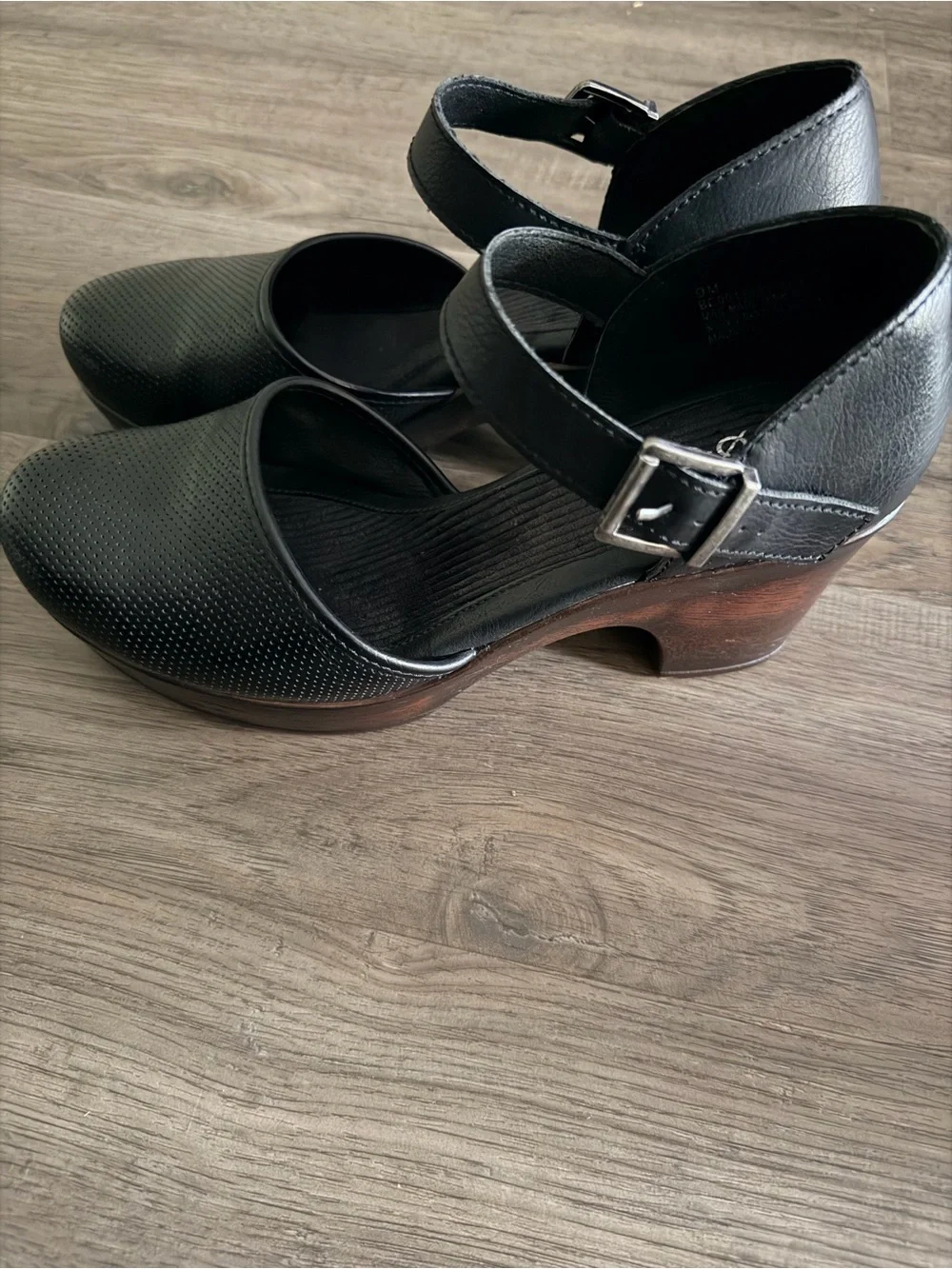Black Mary Jane Flats with Ankle Strap